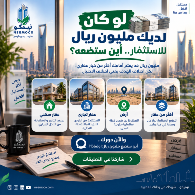 💰 لو كان لديك مليون ريال للاستثمار.. أين ستضعه؟